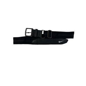 Nike Men's One Size Adjustable Baseball Belt With White Swoosh Athletic Sporty‎